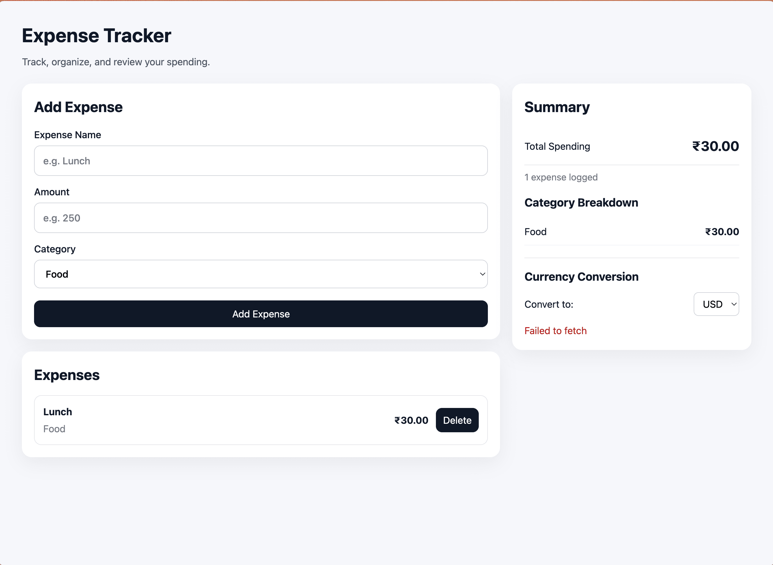 Expense Tracker